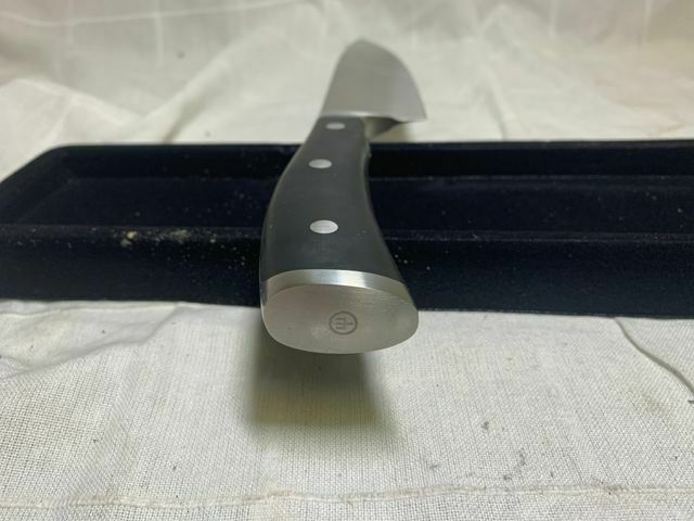 Wusthof Classic Ikon Silver Black Straight Blade Edge Chefs Knife - Fresh Stock Dated January 2026