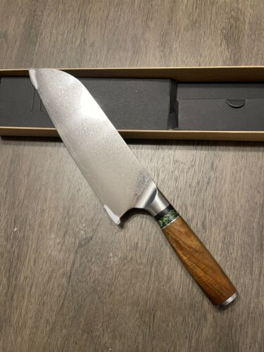 JAPANESE 8 INCH VG10 DAMASCUS CHEF KITCHEN KNIFE RESIN HANDLE SANTOKU - Fresh Stock Dated January 2026
