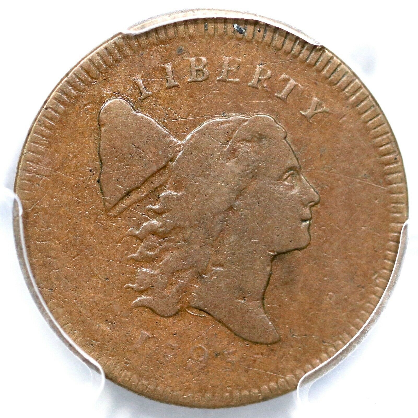 1795 C-5a R-3 PCGS F Details Liberty Cap Half Cent Coin 1/2c - Fresh Stock Dated December 2025