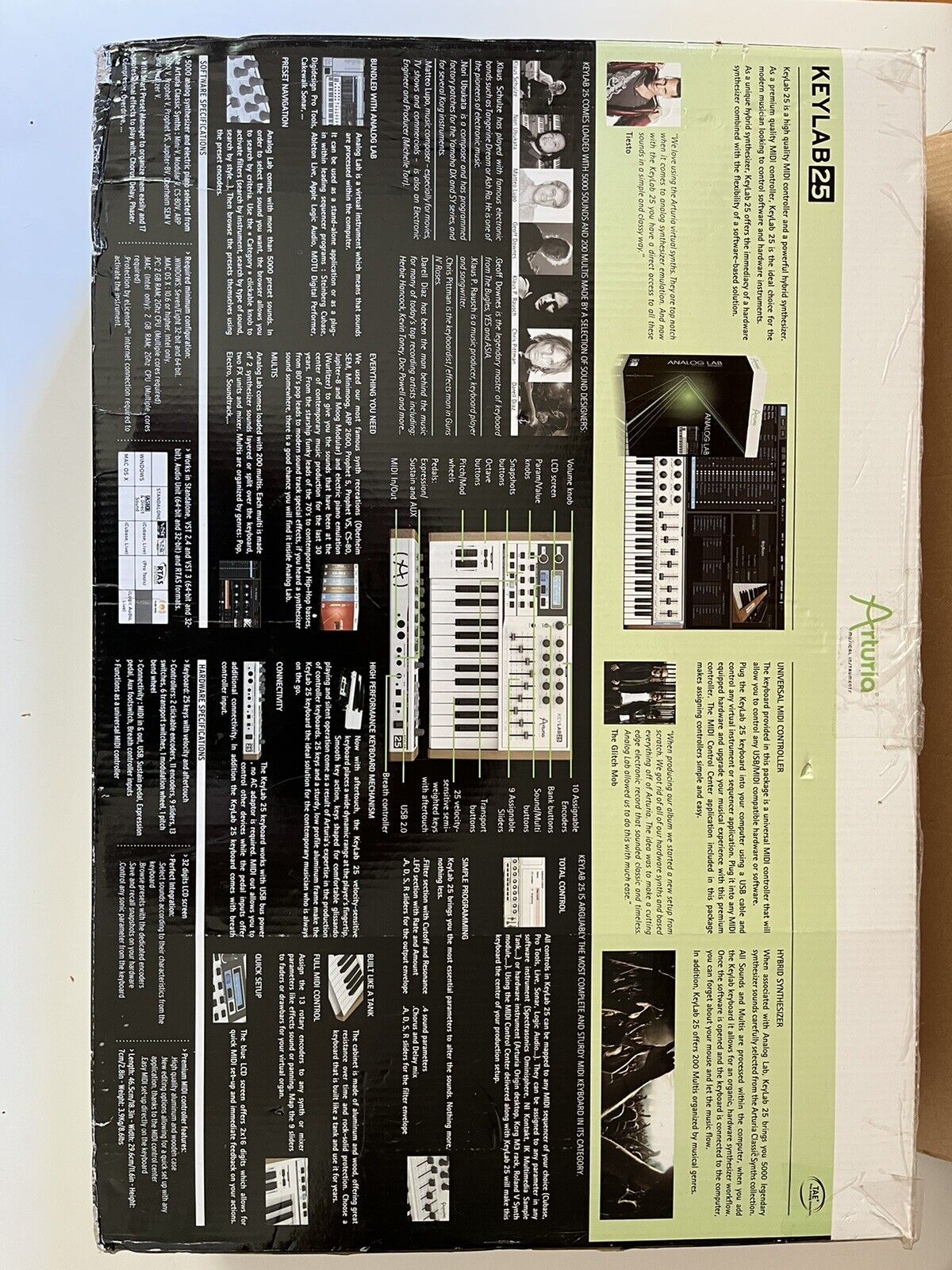 ARTURIA KEYLAB 25 MIDI Controller USB Keyboard -Analog Lab - Rare W/box Manual - Fresh Stock Dated December 2025