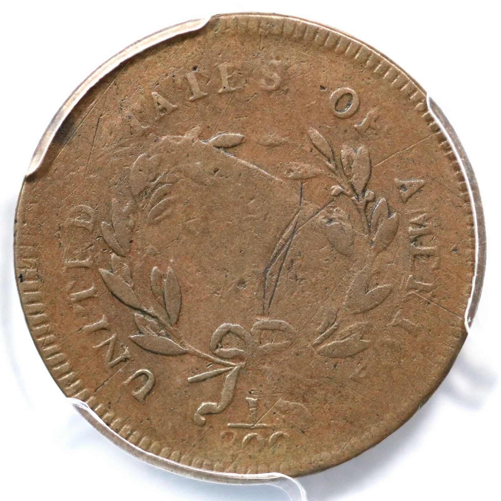 1795 C-5a R-3 PCGS F Details Liberty Cap Half Cent Coin 1/2c - Fresh Stock Dated December 2025