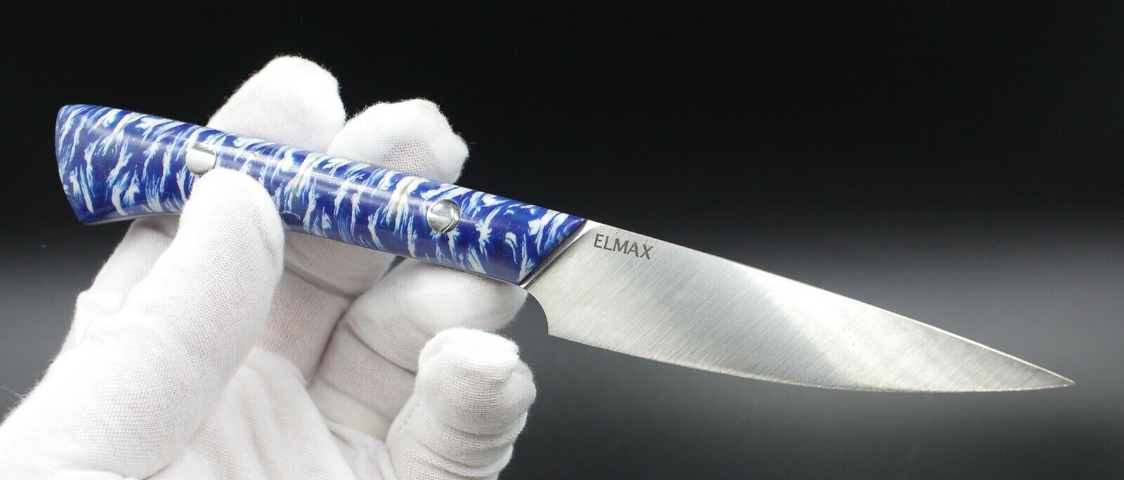 Snow Paring - USA Made Custom Knives Elmax Stainless Steel Custom Acrylic Handle - Fresh Stock Dated January 2026