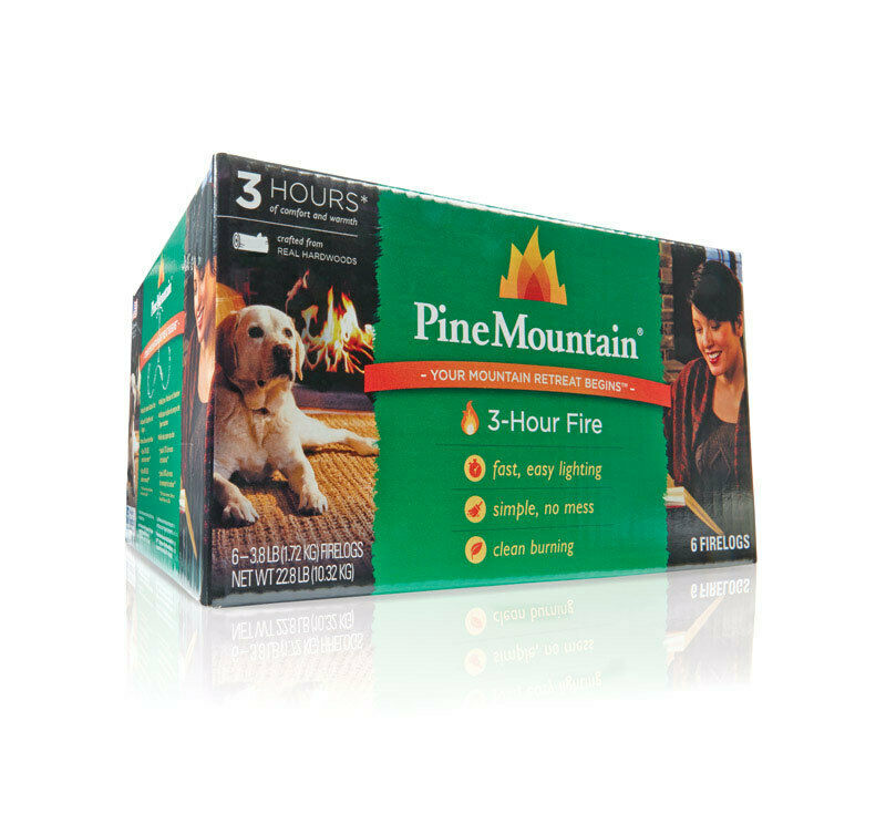 Fireplace Logs Easy Starter 3 Hour Clean Burning Hardwood Firewood Firelogs 6pcs - Fresh Stock Dated January 2026