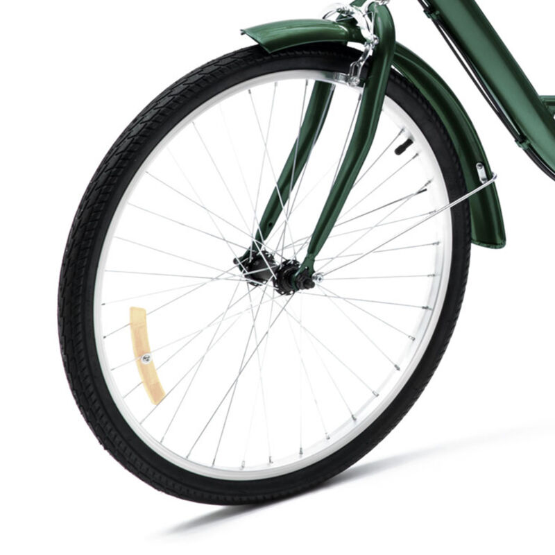 24 Inch Trike 8 Speed Adult Tricycle 3-Wheel Bike w/Basket for Shopping - Fresh Stock Dated January 2026