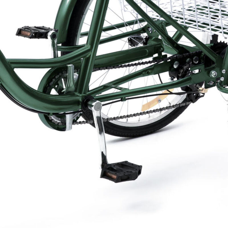 24 Inch Trike 8 Speed Adult Tricycle 3-Wheel Bike w/Basket for Shopping - Fresh Stock Dated January 2026