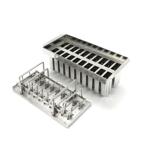 20Set Frozen Popsicle Molds Ice Cream Stick Mold Stainless Steel 0.8mm Silver US - Fresh Stock Dated February 2026