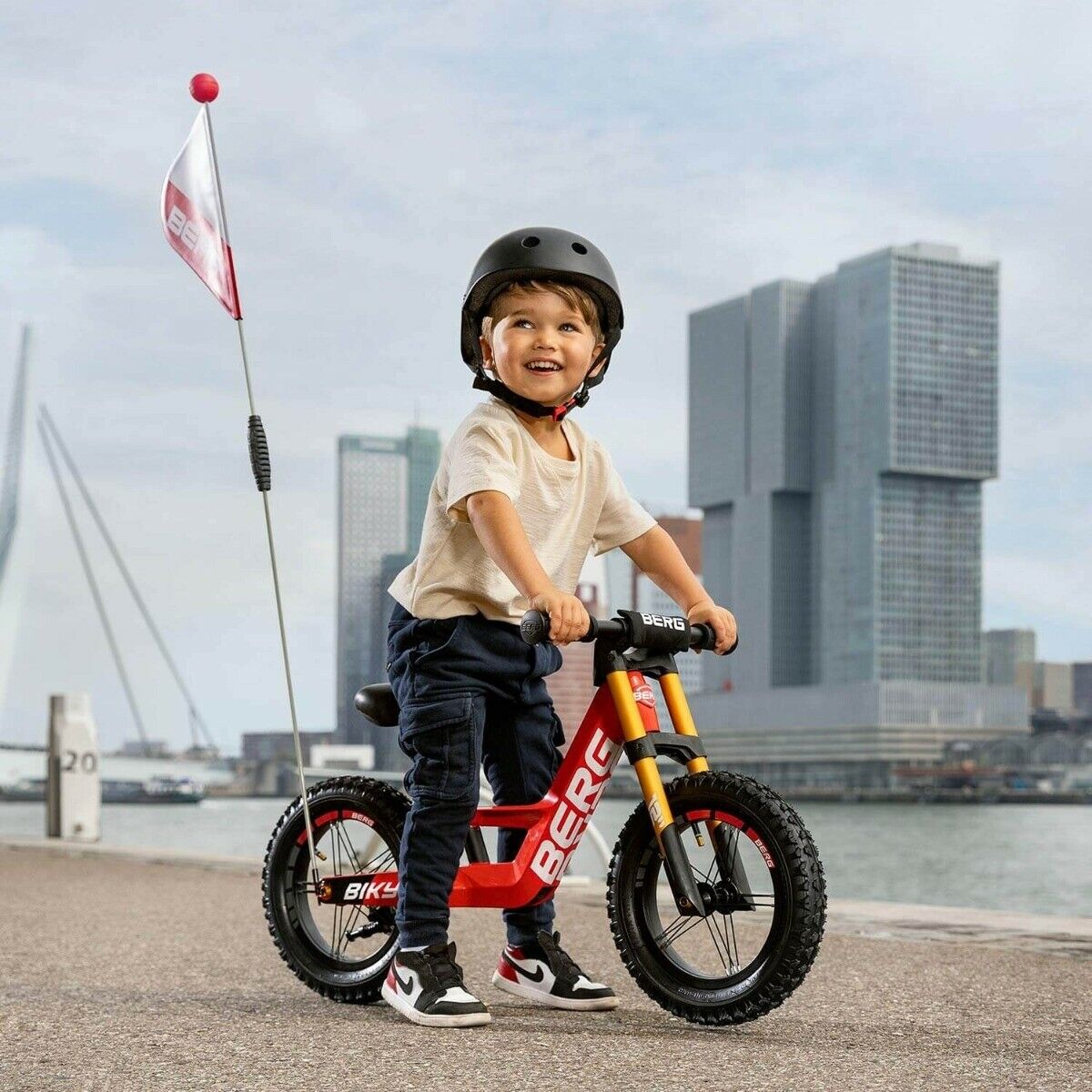 Berg Biky Cross Perfect Balance Bike Lightweight Aluminium Rims Red NEW - Fresh Stock Dated January 2026