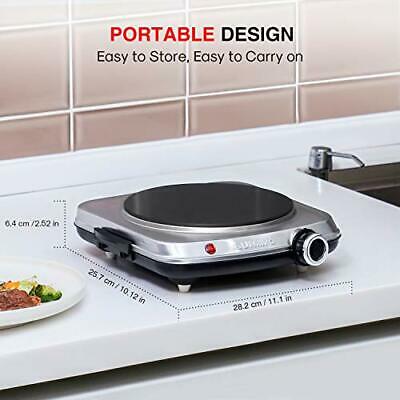 SUNAVO Electric Infrared Burner 1200W Ceramic Glass Hot Plate 6 Power Levels ... - Fresh Stock Dated February 2026