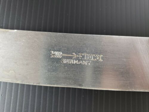 VINTAGE F. DICK BUTCHER KNIFE GERMANY WOOD HANDLE CLEAN BLADE NICE CHEF KITCHEN - Fresh Stock Dated January 2026