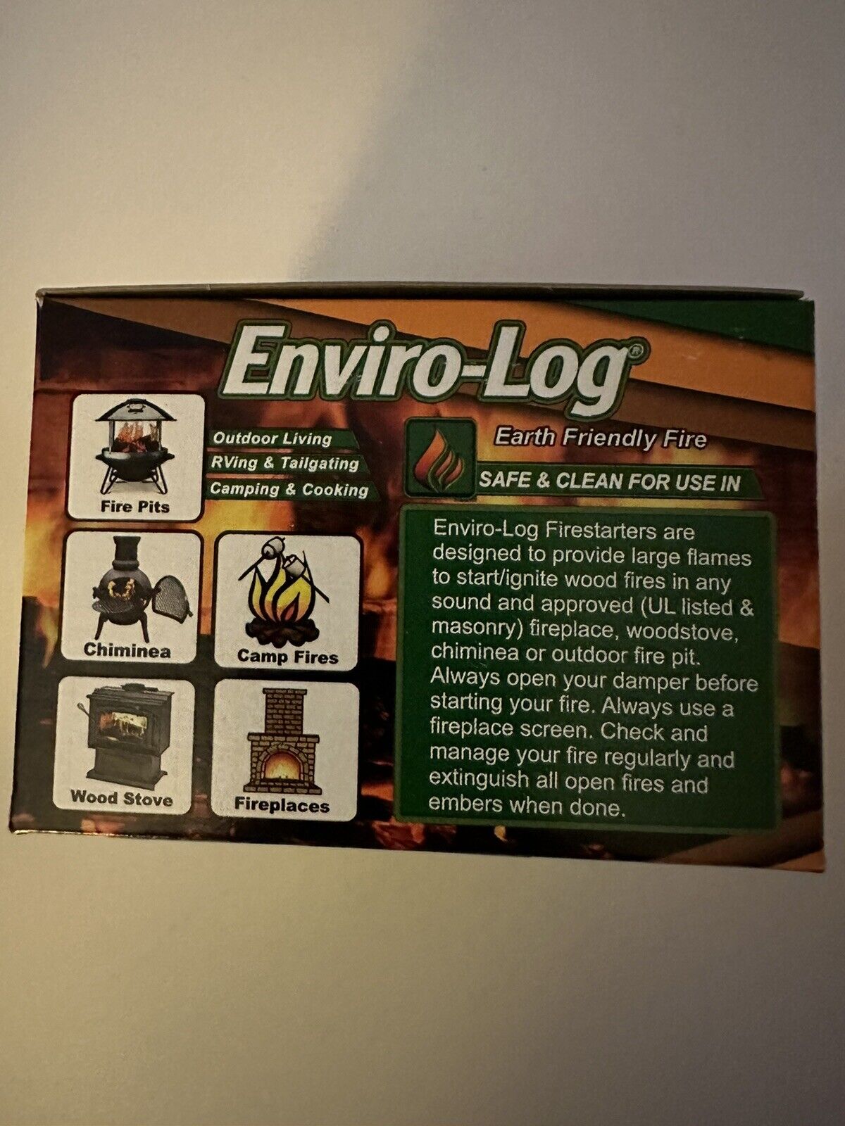 Enviro-Log Firestarter 8 Count, 10 Oz, Safe, Easy, Non-toxic - Fresh Stock Dated January 2026