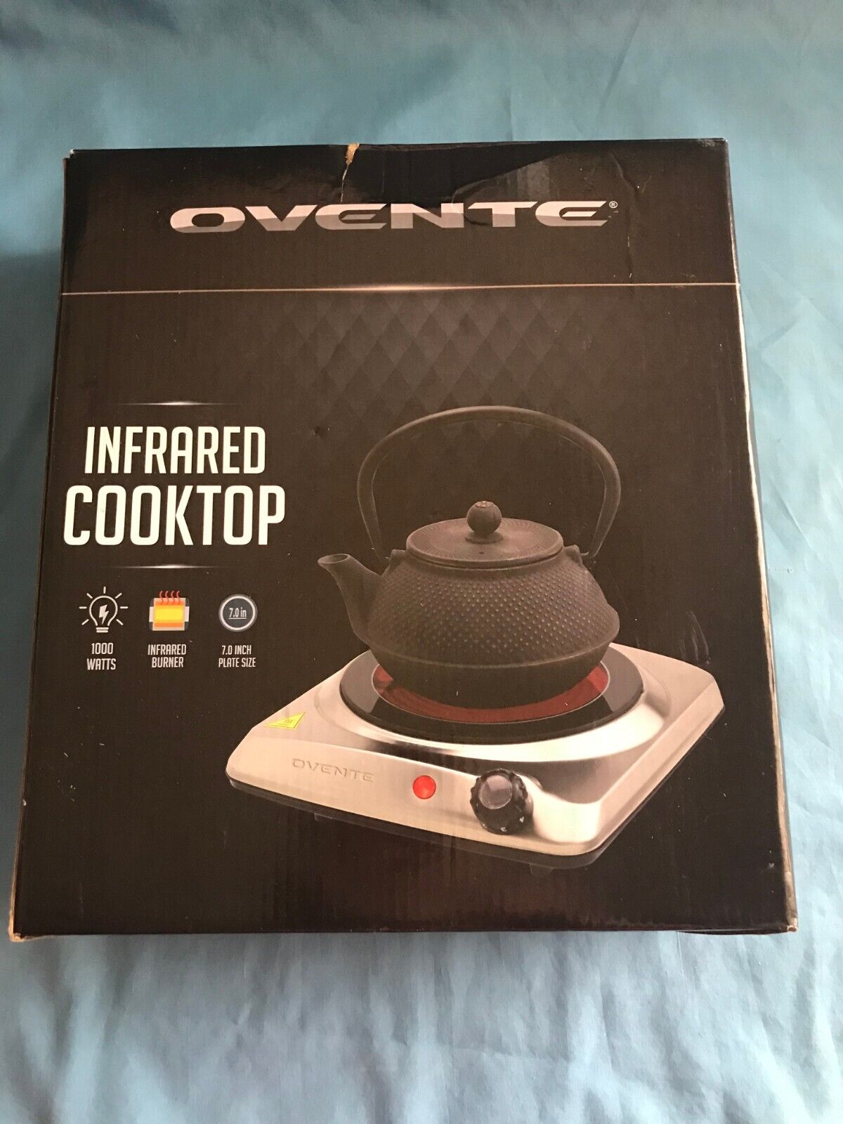 Pre-Owned Ovente Portable Electric Infrared Cooktop / Burner / Hot Plate - Fresh Stock Dated February 2026