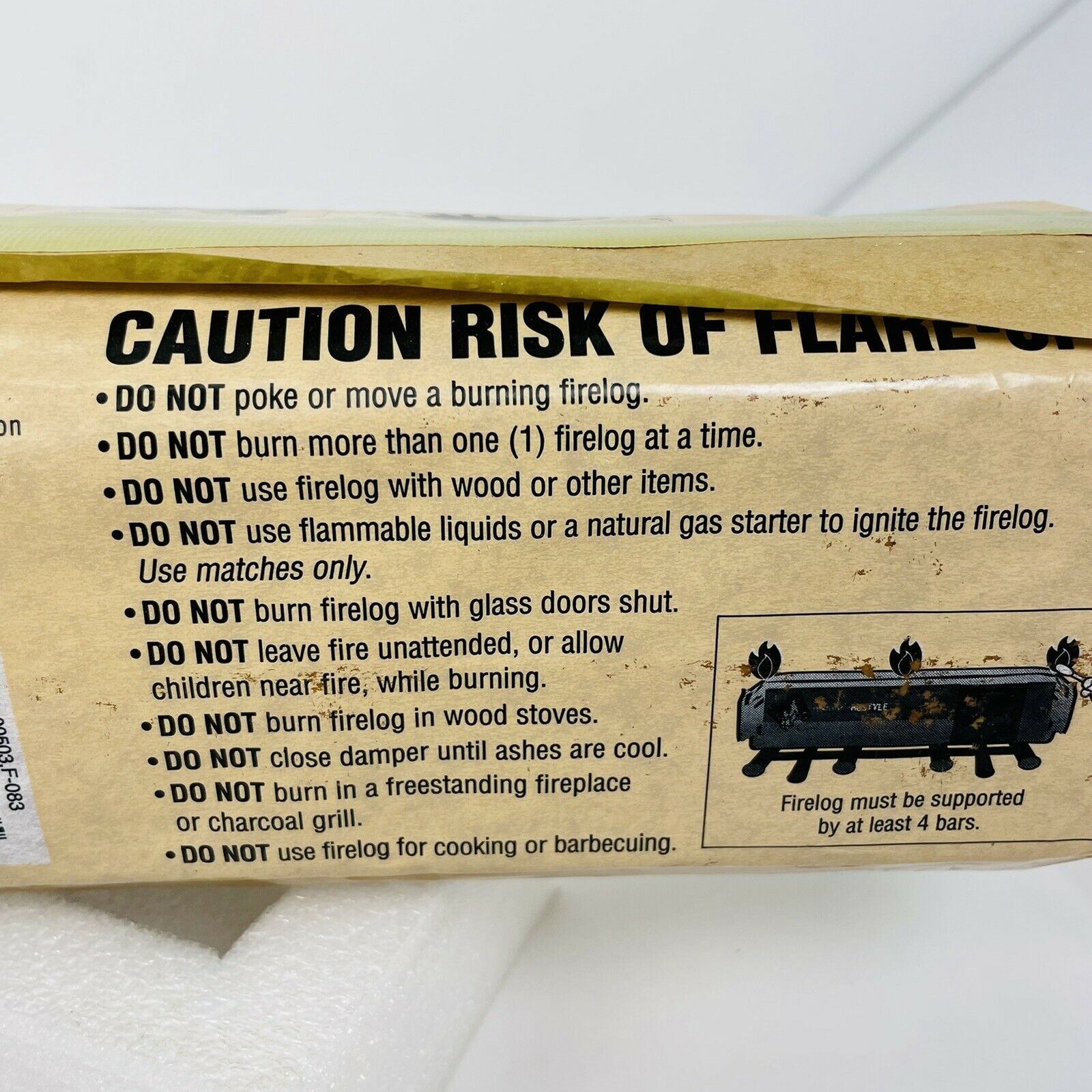 Giant Size 5lb 3 Hr Burn Time Restore & Restyle Apple Cinnamon Fire Log & Candle - Fresh Stock Dated December 2025