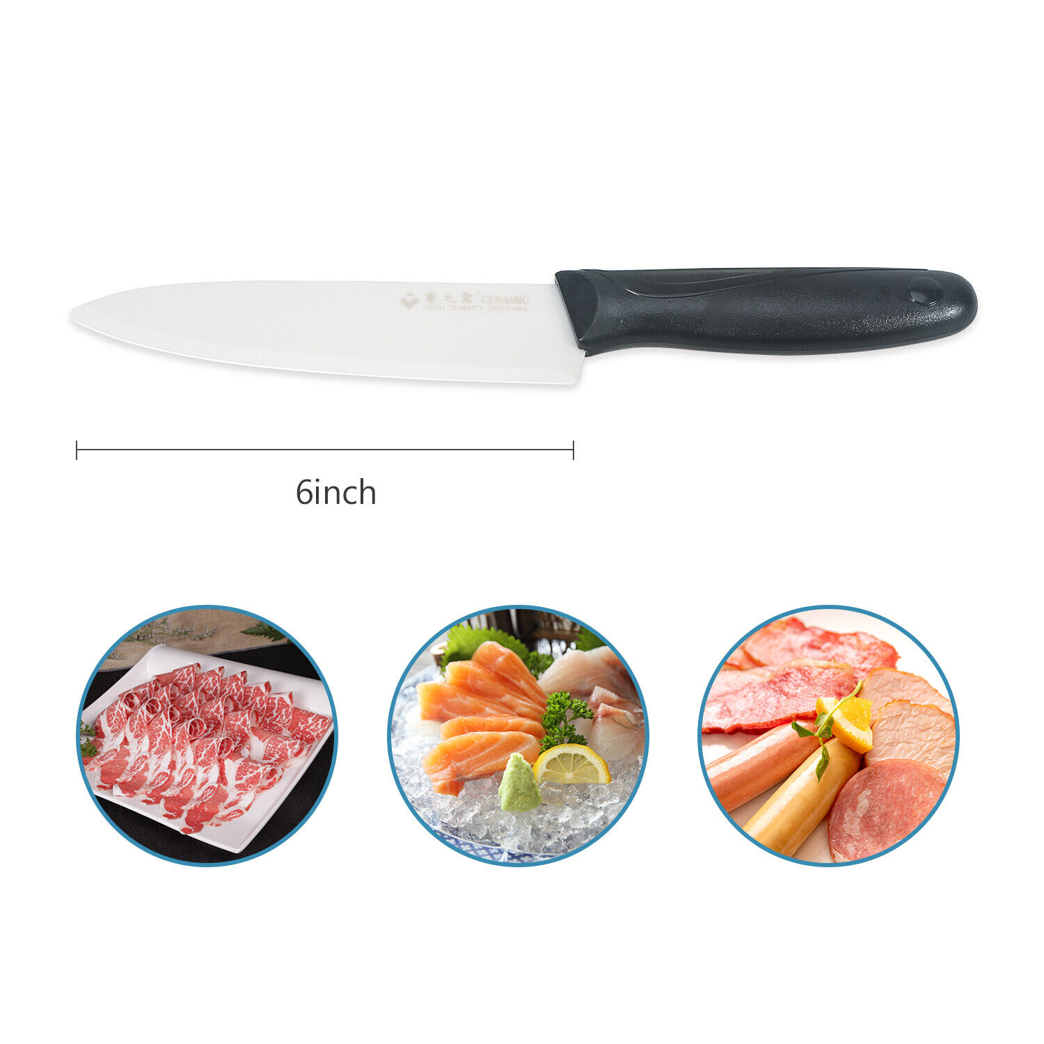 Kitchen Ceramic Knife Set, Paring Knife, Fruit Knife, Vegetable Meat 4