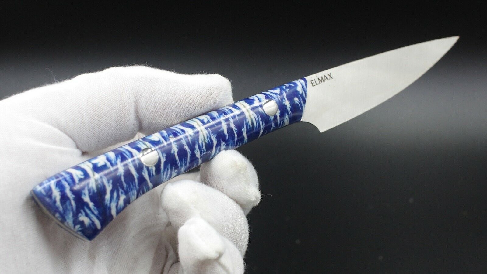 Snow Paring - USA Made Custom Knives Elmax Stainless Steel Custom Acrylic Handle - Fresh Stock Dated January 2026