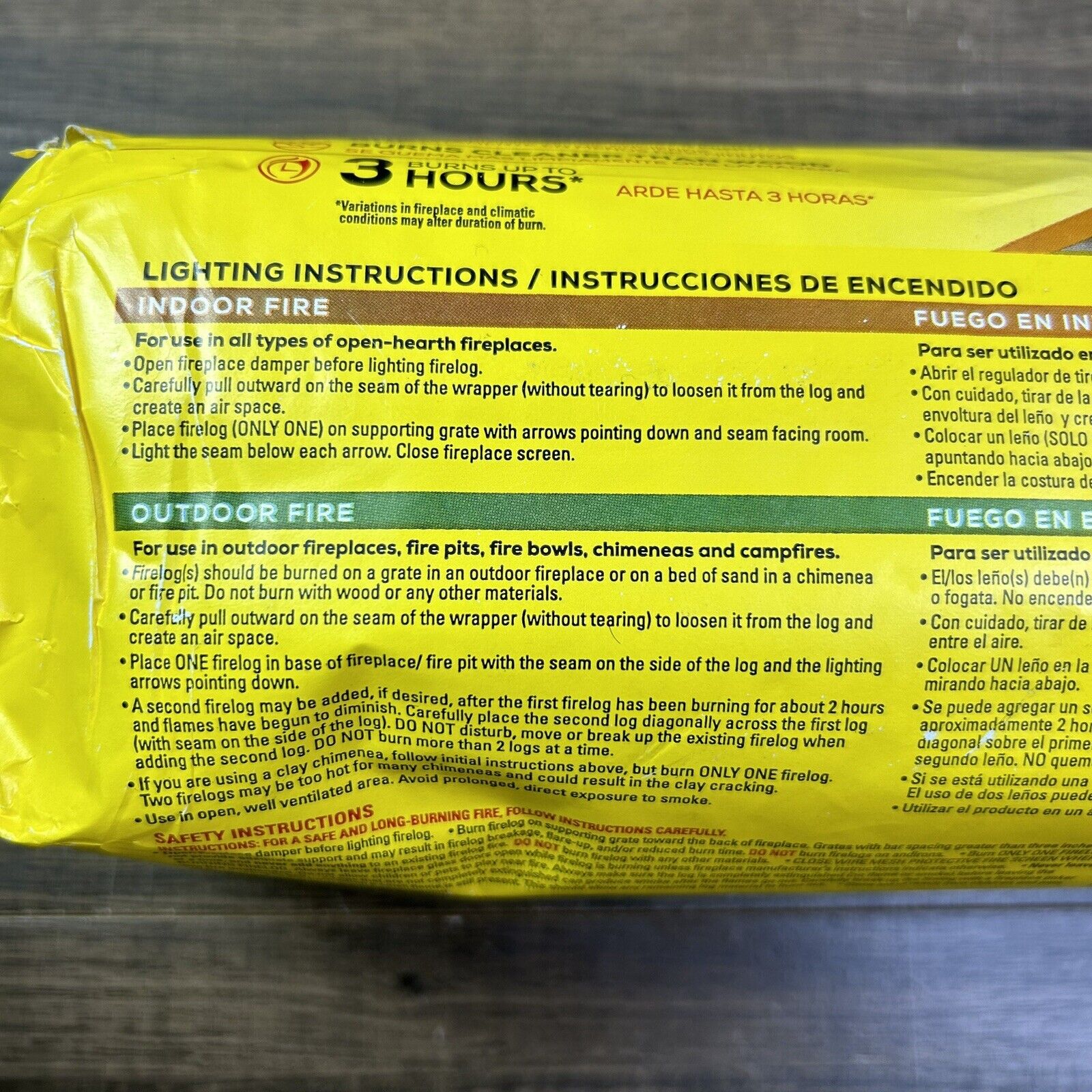 Duraflame Lot of 2 Firelog 3 Hour Burn Time Indoor Outdoor 4.5 Pounds Brand New - Fresh Stock Dated January 2026