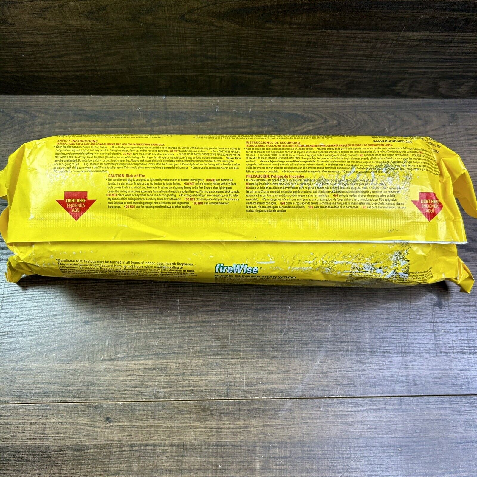 Duraflame Lot of 2 Firelog 3 Hour Burn Time Indoor Outdoor 4.5 Pounds Brand New - Fresh Stock Dated January 2026