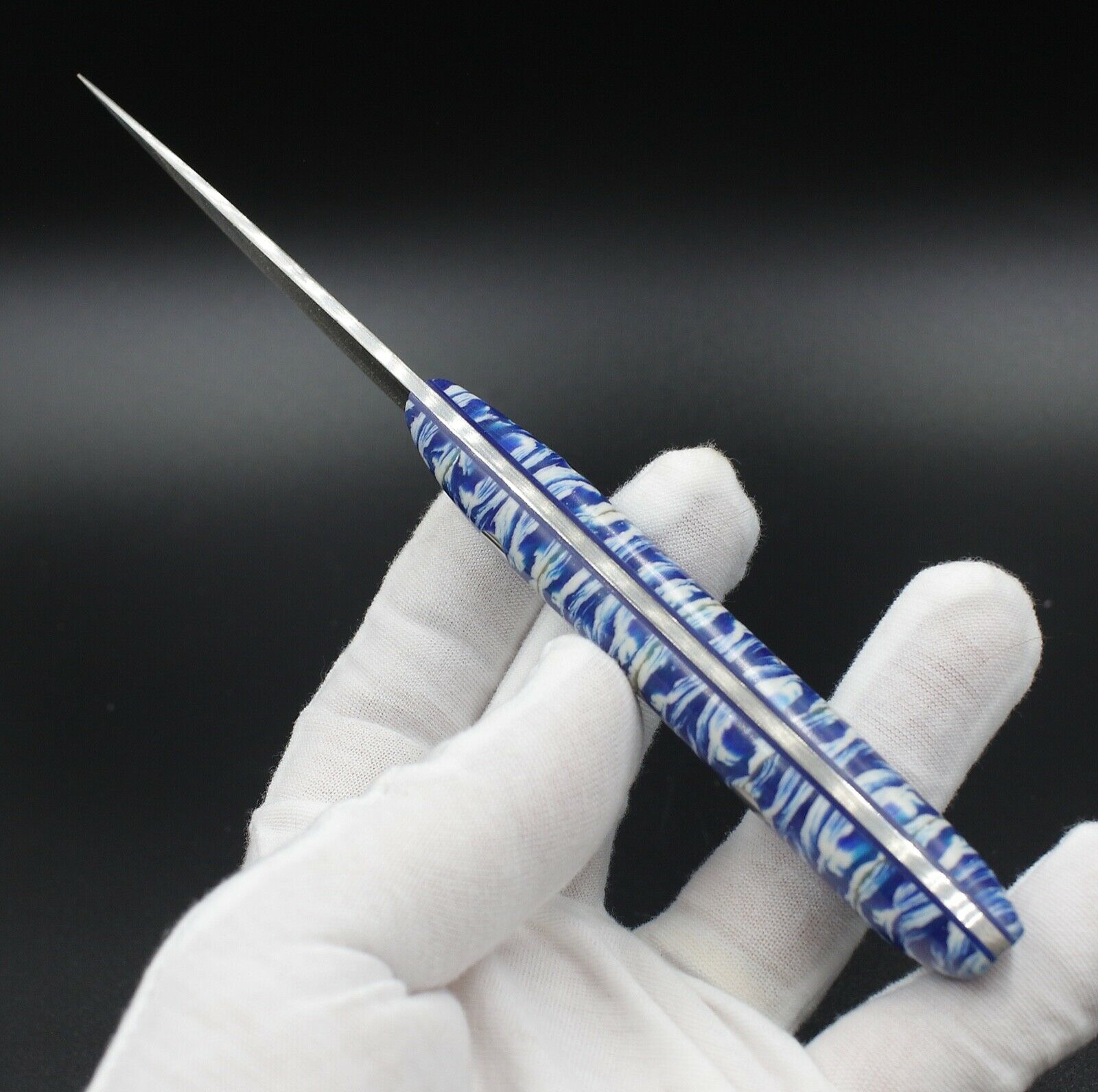 Snow Paring - USA Made Custom Knives Elmax Stainless Steel Custom Acrylic Handle - Fresh Stock Dated January 2026