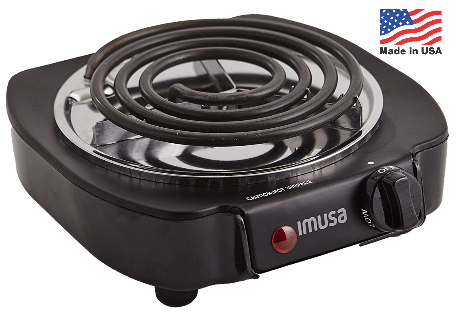 Electric Single Burner Portable 1100-Watts Hot Plate Countertop Stove Cooking Do - Fresh Stock Dated February 2026