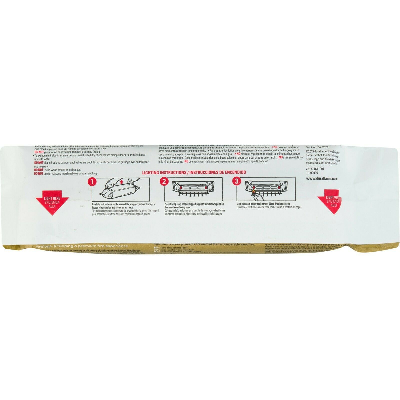 Duraflame Gold Brighter Burning 2.5lb Firelogs, 6-Pack Case, Free Shipping - Fresh Stock Dated December 2025