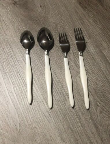 CUTCO Pearl White Handle 4 Piece Replacement Classic Stainless Flatware - Fresh Stock Dated January 2026