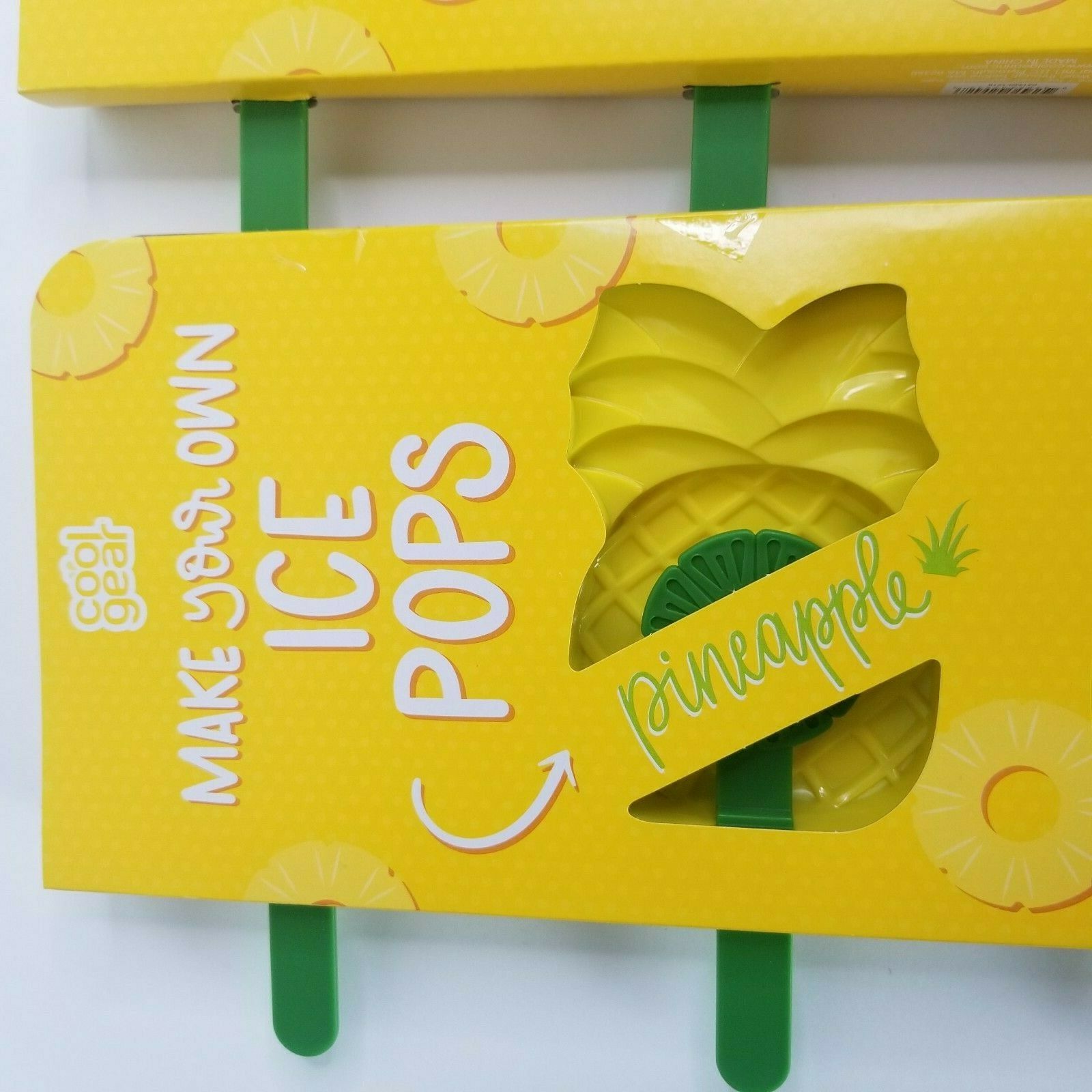 Lot of 2 Cool Gear Make Your Own Ice Pops-Pineapple Design Tropical Party New - Fresh Stock Dated February 2026