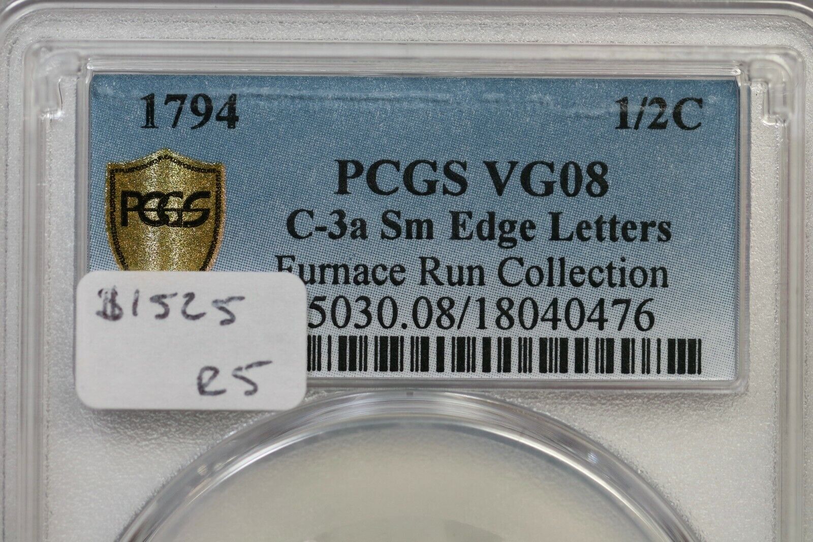 1794 C-3a R-5 PCGS VG 8 Sm Edge Letters Liberty Cap Half Cent Coin 1/2c - Fresh Stock Dated December 2025