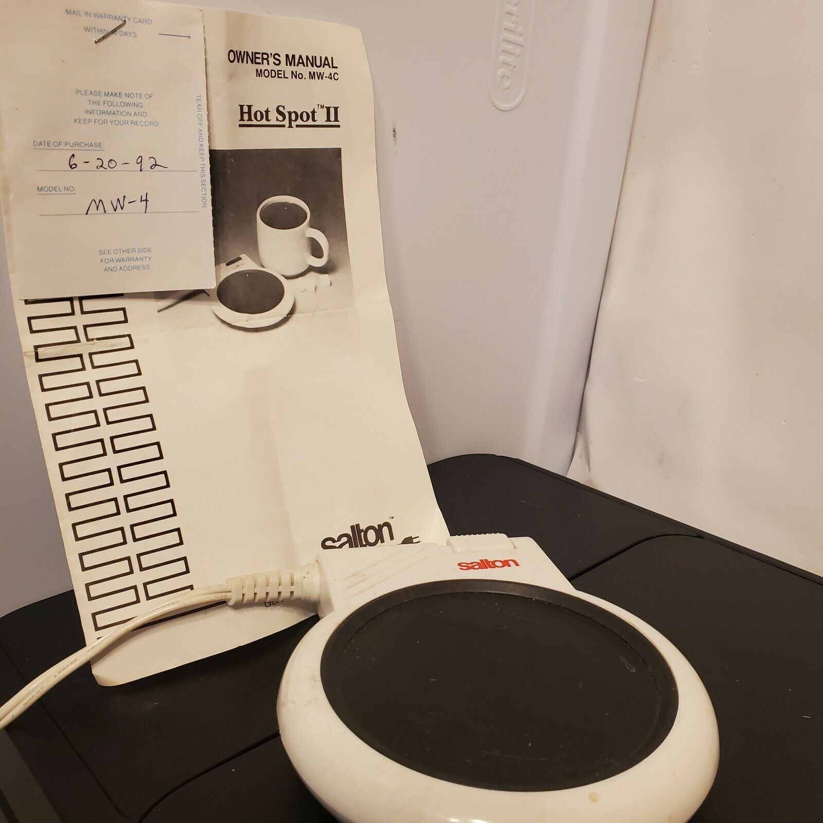 Hot Spot II Salton Model No. MW-4C Coffee Mug warmer Vintage Works - Fresh Stock Dated February 2026