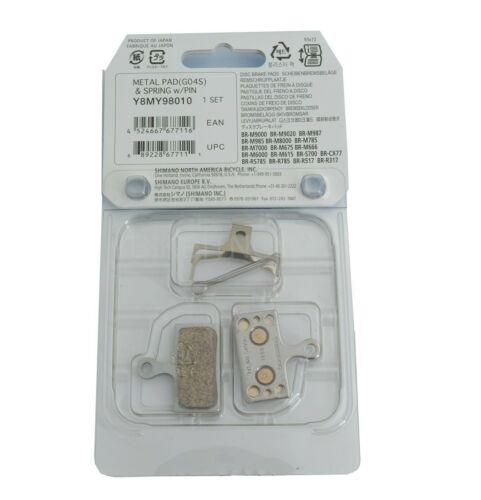 Shimano G04S Metal Bike Disc Brake Pads+Spring - XTR / XT / SLX M7000 Calipers - Fresh Stock Dated December 2025