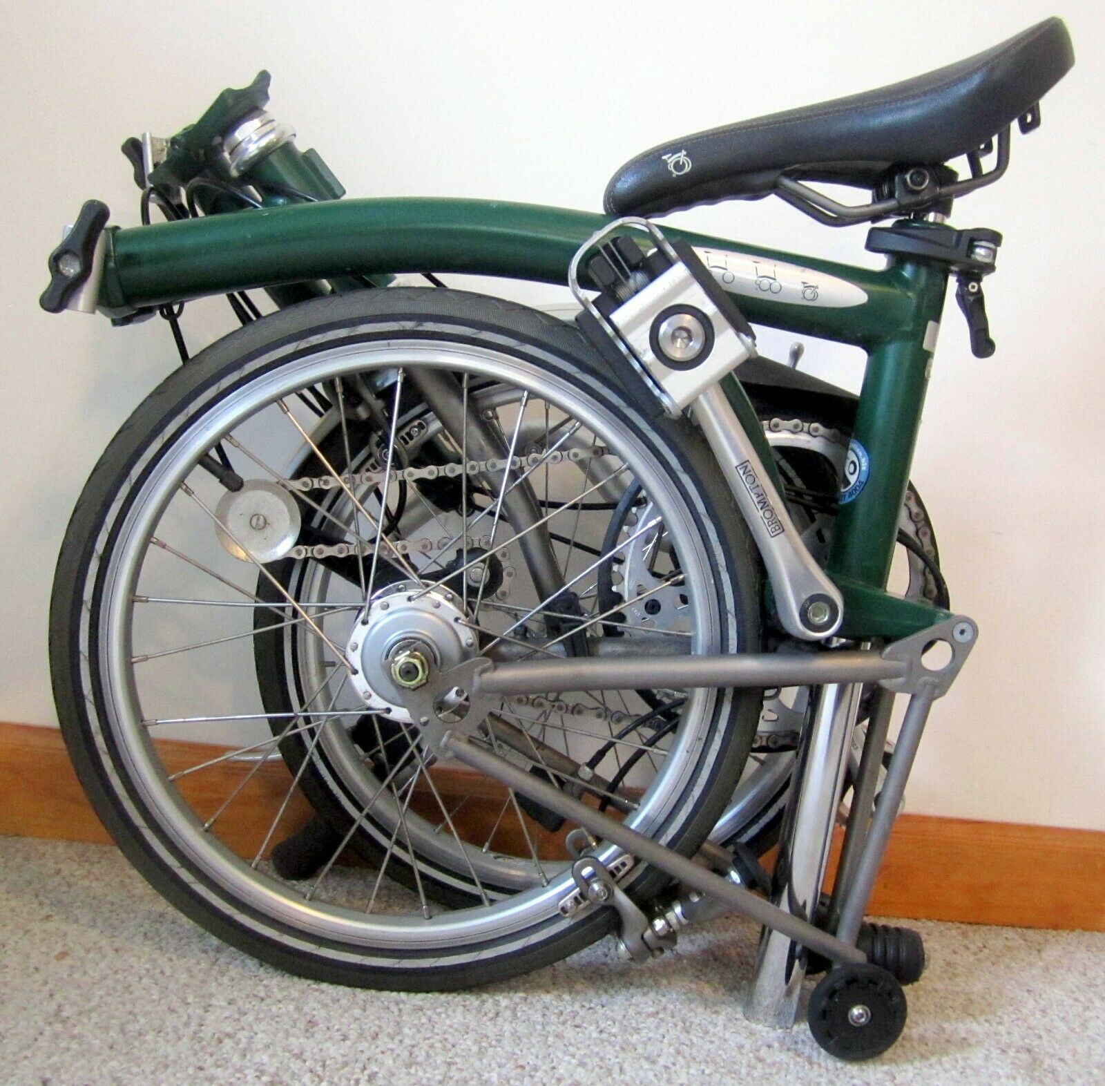 Brompton Superlight Titanium Folding Bike M3LX – 2000 Racing Green - Very Nice - Fresh Stock Dated December 2025