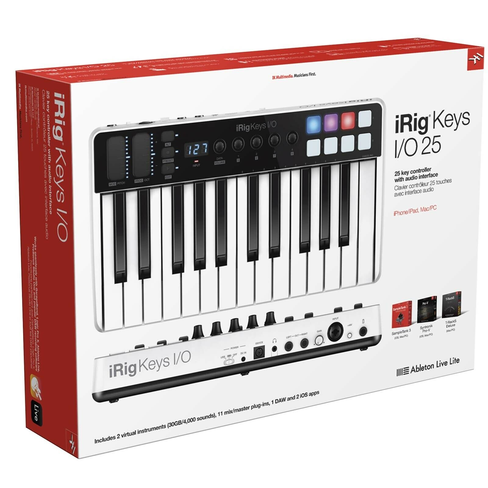 iRig Keys I/O 25 25-Key Keyboard Portable Workstation w Carry Case - Fresh Stock Dated December 2025
