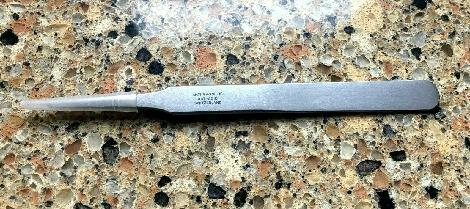 VINTAGE JANEL #2A 3021AM ANTI MAGNETIC & ACID, NICKEL TWEEZERS MADE SWITZERLAND - Fresh Stock Dated December 2025