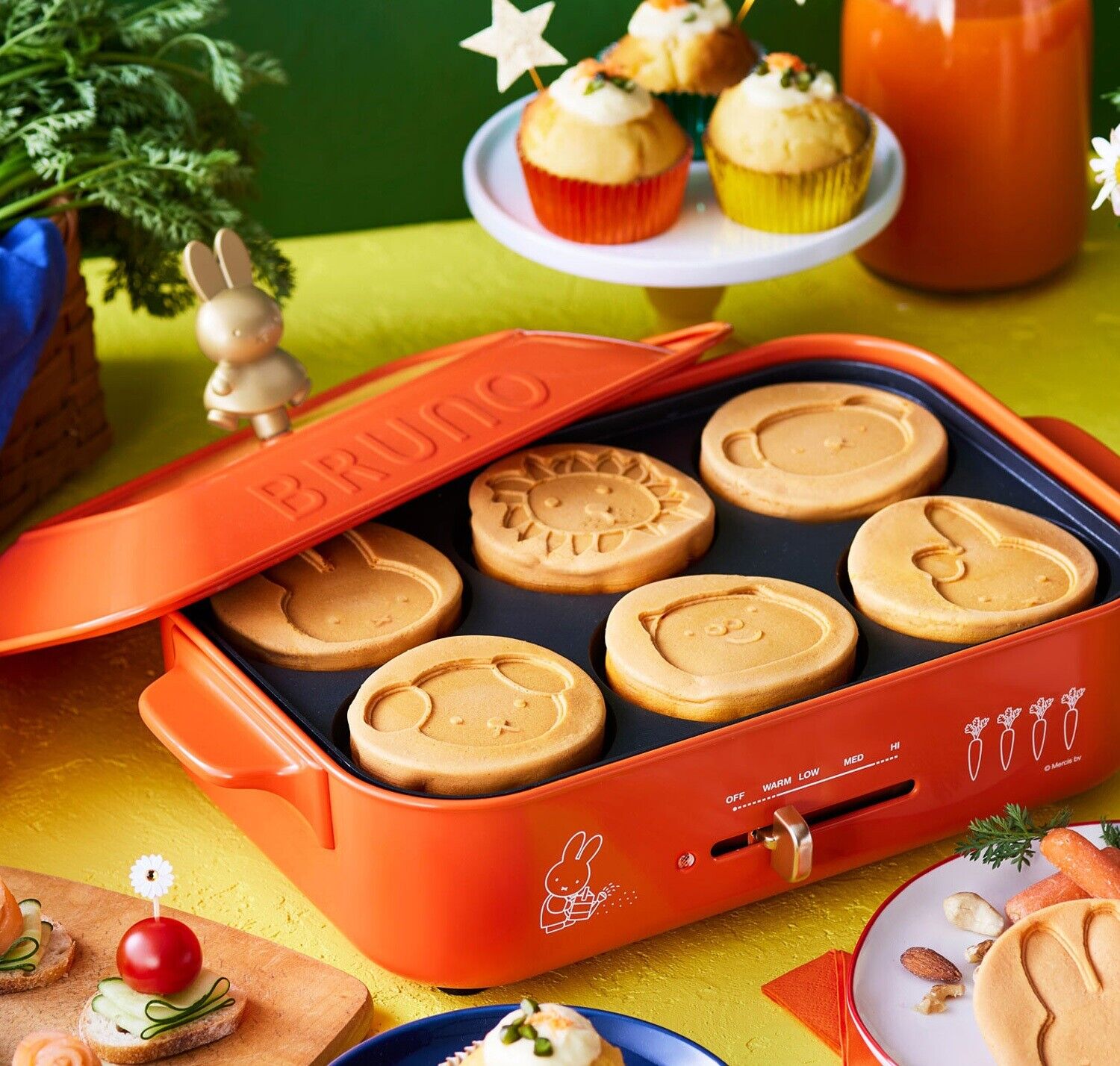 Bruno Compact Hot Plate BOE087-BRR Miffy AC100 Bruna Red Yakiniku Takoyaki New - Fresh Stock Dated February 2026