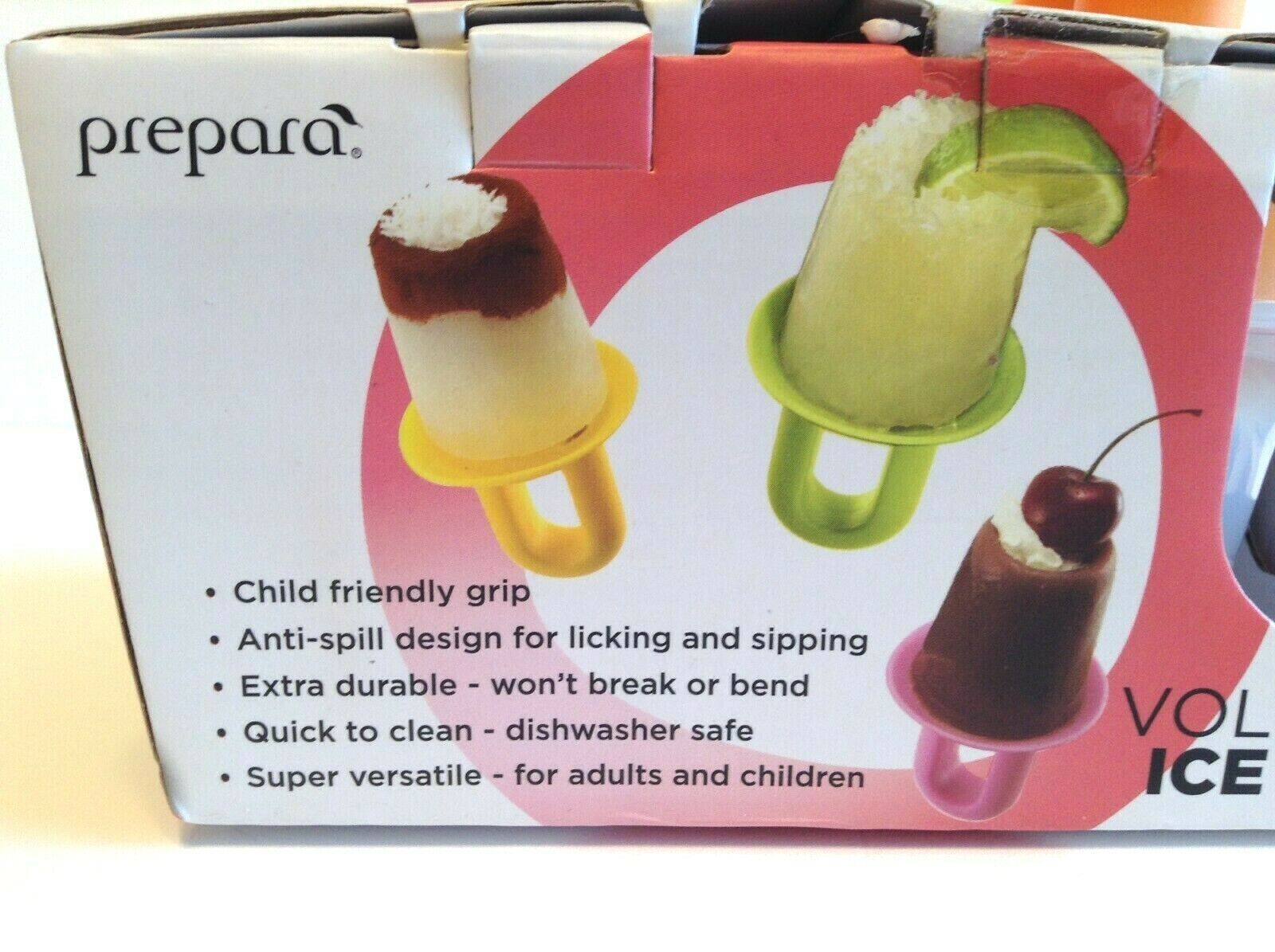 Prepara Volcano Ice Pop Molds Popsicle - Set of 4 - NEW Discontinued Item - Fresh Stock Dated February 2026