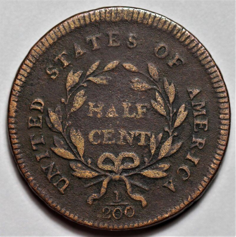 1795 Liberty Cap Half Cent - Lettered Edge - US 1/2c Copper Penny Coin - L20 - Fresh Stock Dated December 2025