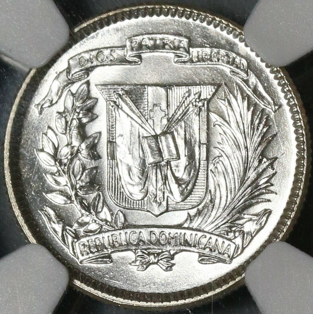 1959 NGC MS 65 Dominican Republic Silver 10 Centavos Scarce Coin (21021402C) - Fresh Stock Dated December 2025