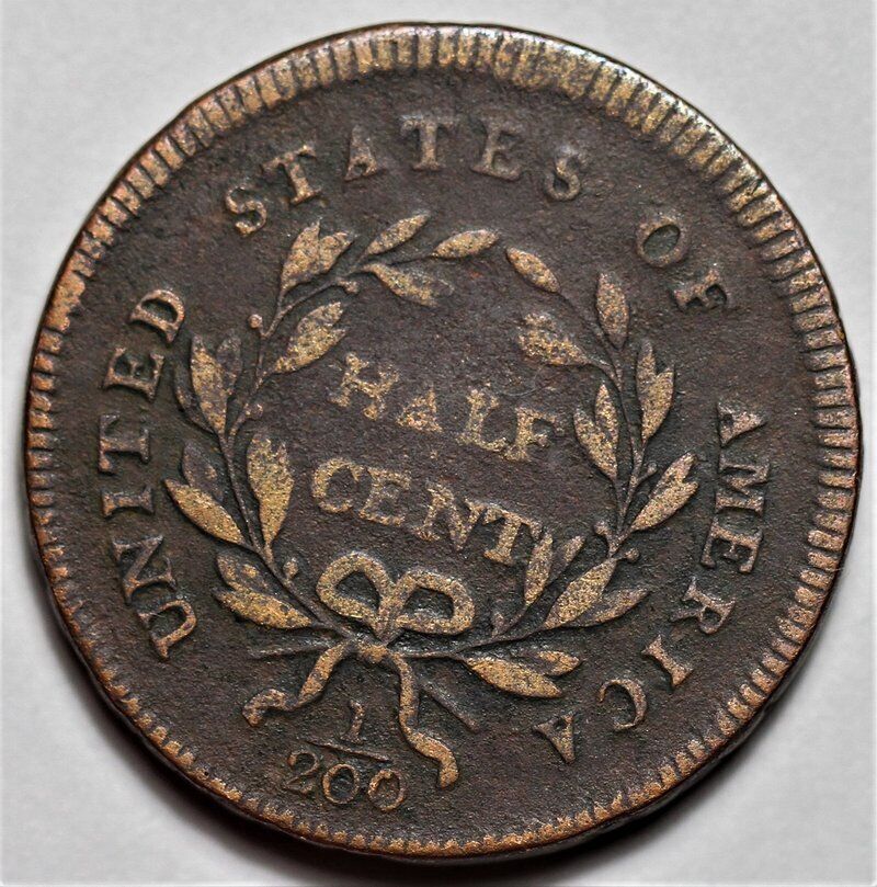 1795 Liberty Cap Half Cent - Lettered Edge - US 1/2c Copper Penny Coin - L20 - Fresh Stock Dated December 2025