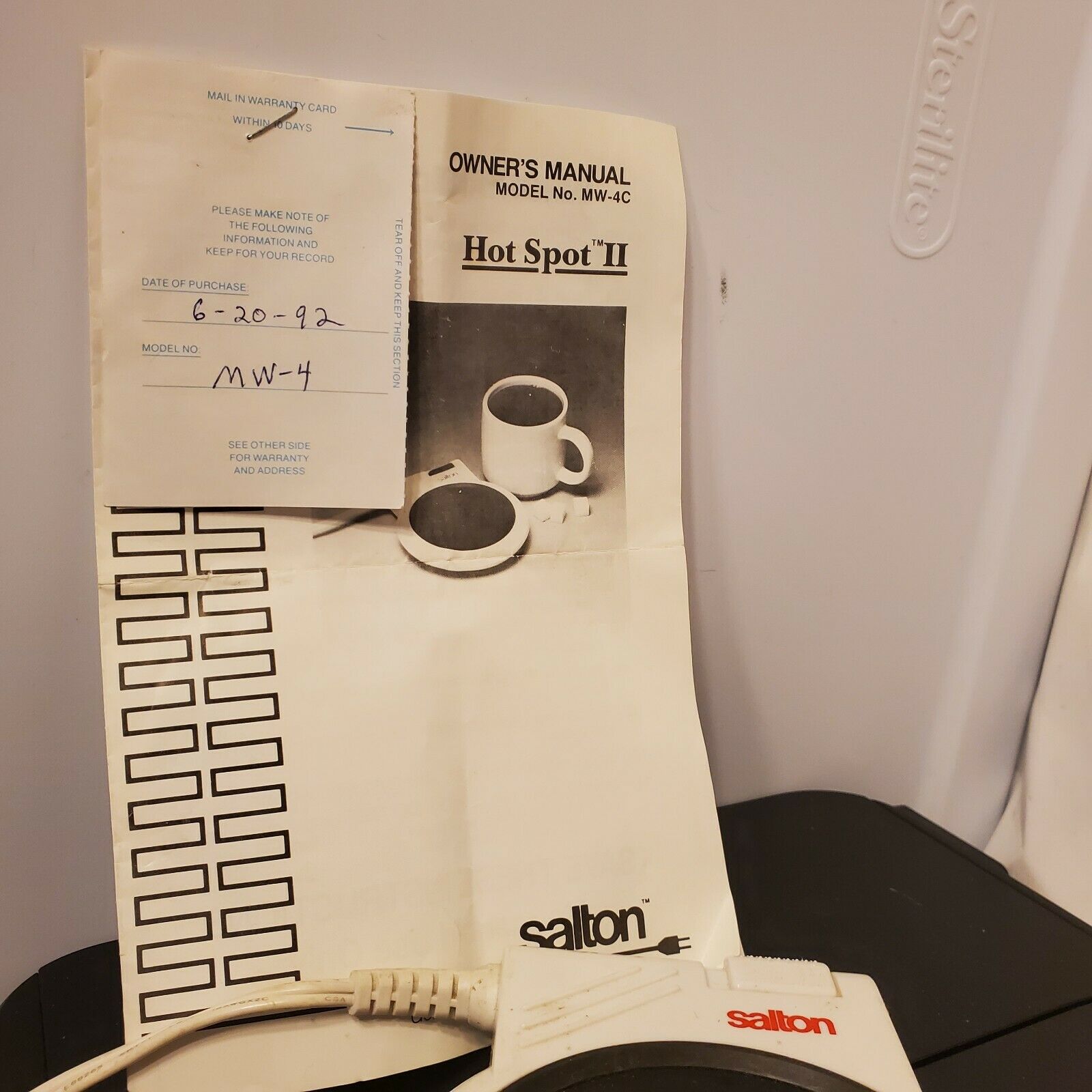 Hot Spot II Salton Model No. MW-4C Coffee Mug warmer Vintage Works - Fresh Stock Dated February 2026