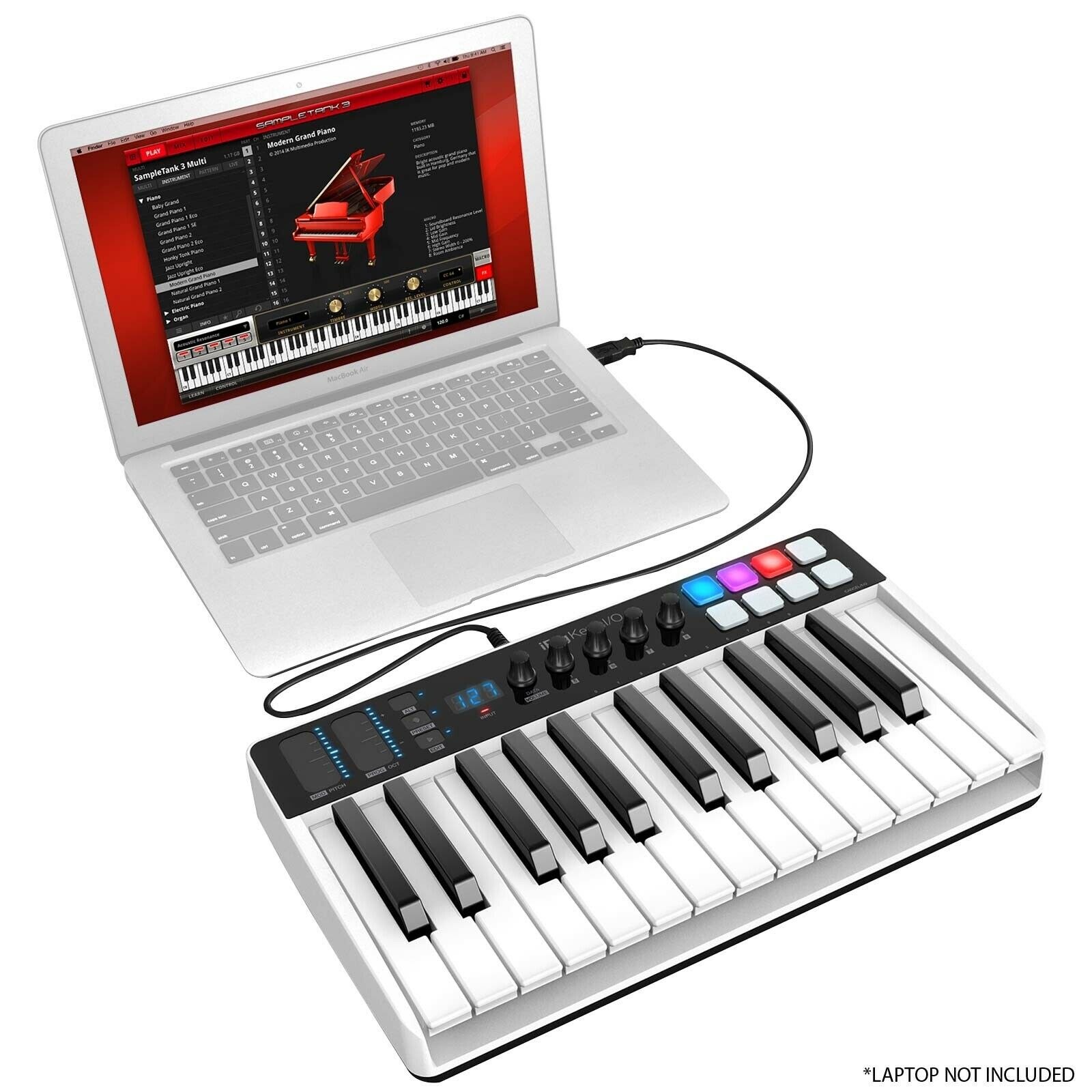 iRig Keys I/O 25 25-Key Keyboard Portable Workstation w Carry Case - Fresh Stock Dated December 2025