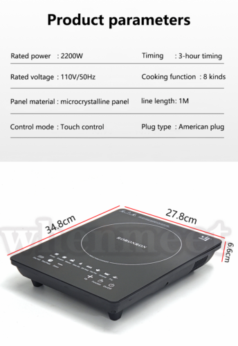 Electric Single Induction Cooker Portable Burner Cooktop Digital Hot Plate 2200W - Fresh Stock Dated February 2026