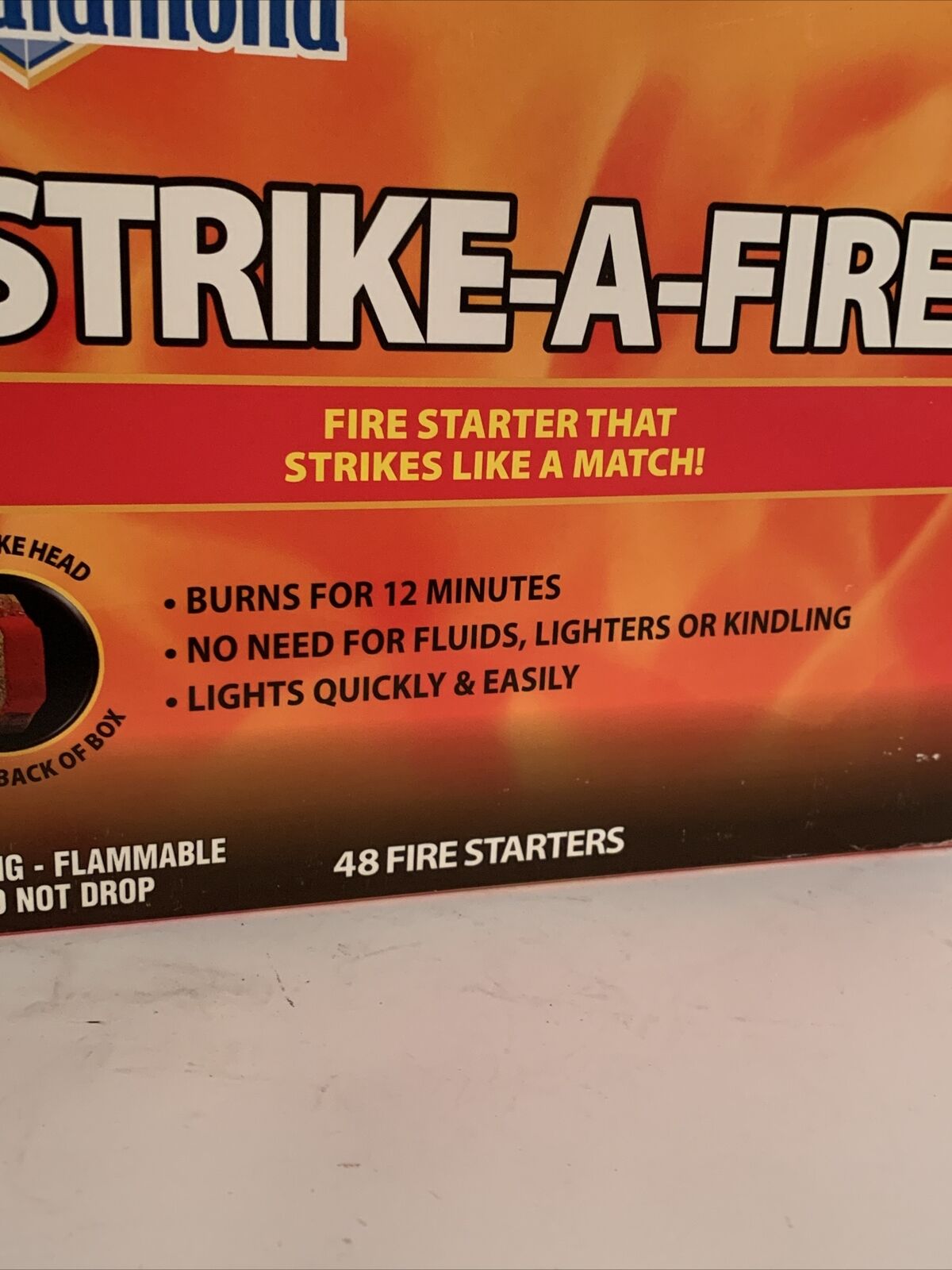 48 pack Diamond Strike-A-Fire Starters SINGLE BOX strikeafire firestarters - Fresh Stock Dated December 2025