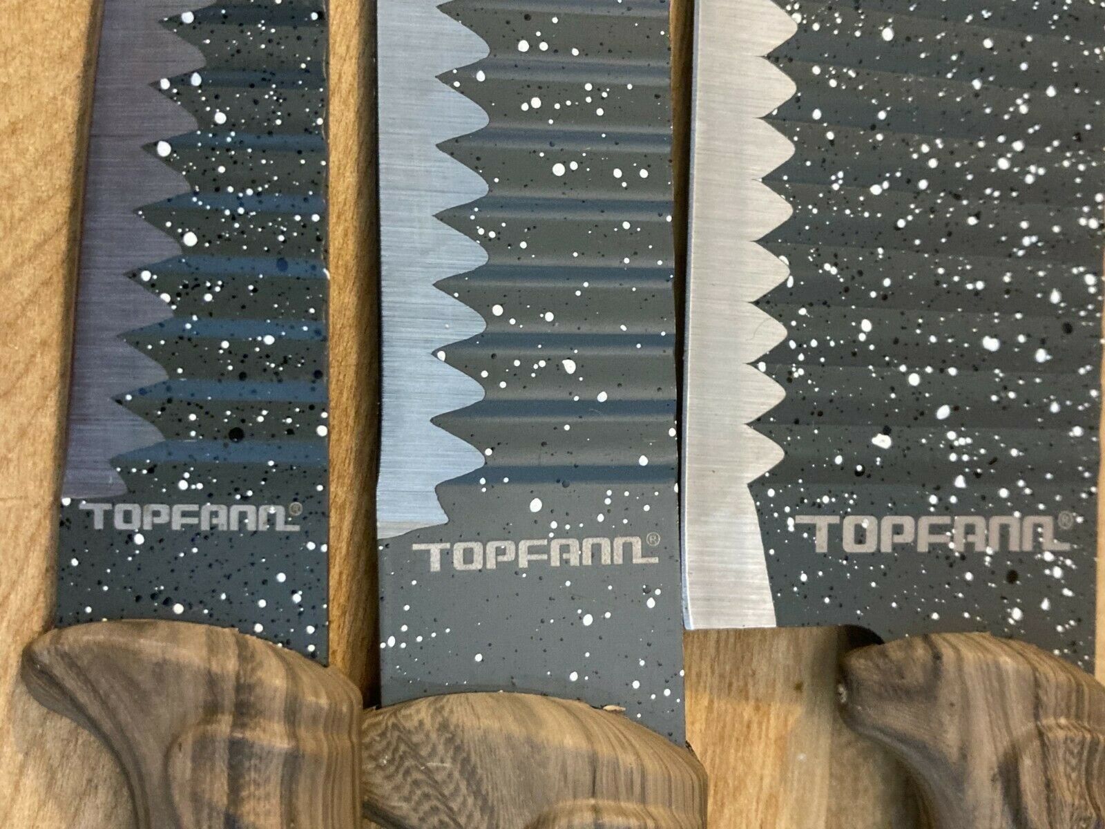3 Topfann Professional Chef's Knives Unique Non-stick Coated 
