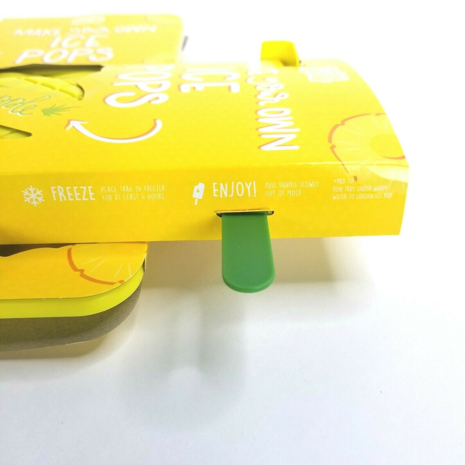 Lot of 2 Cool Gear Make Your Own Ice Pops-Pineapple Design Tropical Party New - Fresh Stock Dated February 2026