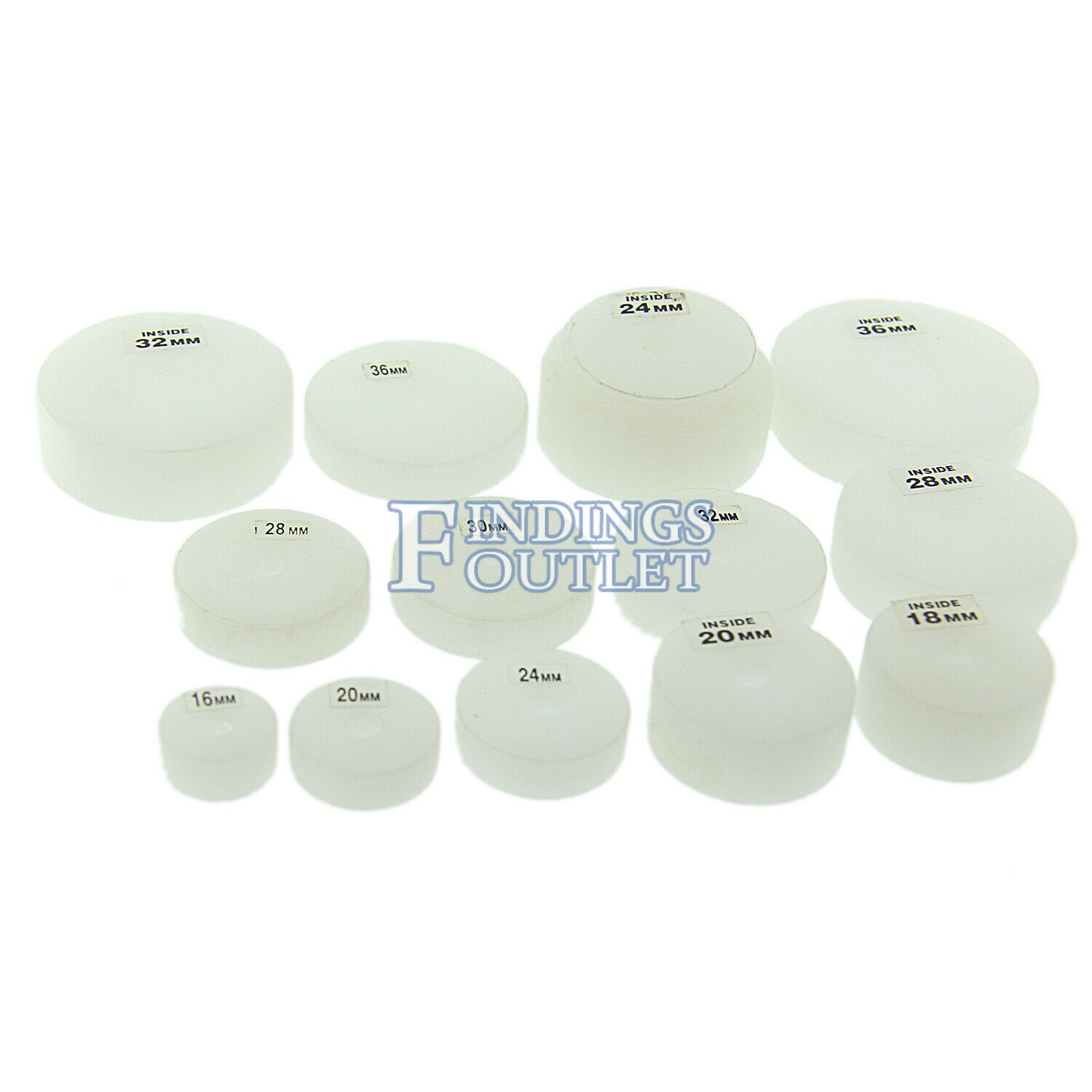 Replacement Nylon Die Set For Watch Case Press 7 Hollow And 7 Flat Nylon Dies - Fresh Stock Dated December 2025