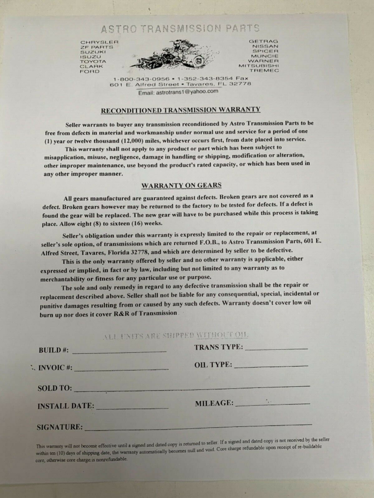 REBUILT TR6060 TRANSMISSION  FOR FORD / TUET10400 - Fresh Stock Dated December 2025