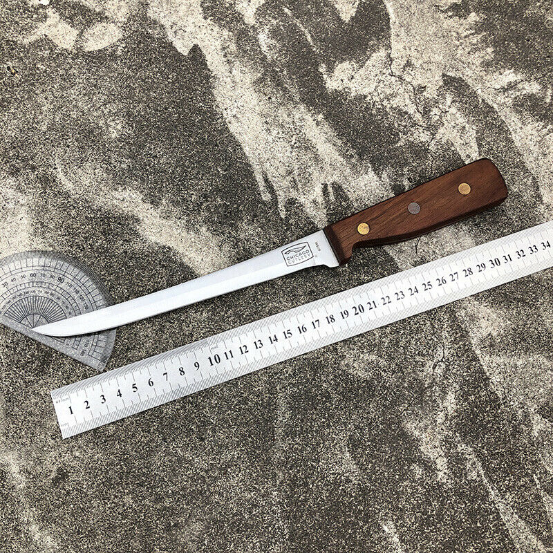 Wooden Handle Kitchen Knife Boning Butcher Knife Cleaver Steel Knife Chef Knife - Fresh Stock Dated February 2026