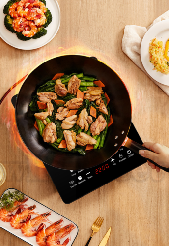 Electric Single Induction Cooker Portable Burner Cooktop Digital Hot Plate 2200W - Fresh Stock Dated February 2026