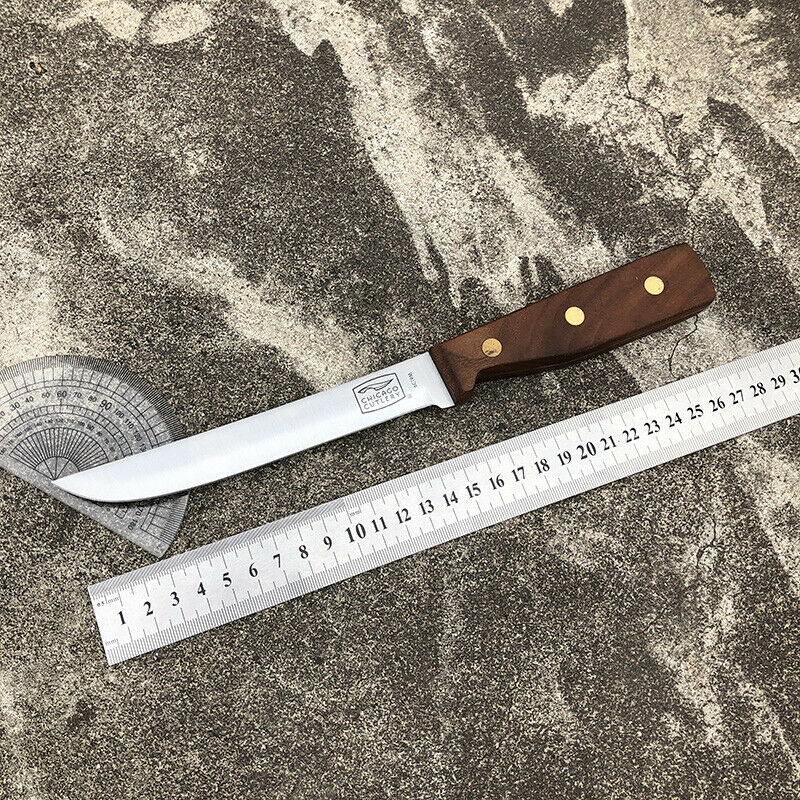 Wooden Handle Kitchen Knife Boning Butcher Knife Cleaver Steel Knife Chef Knife - Fresh Stock Dated February 2026