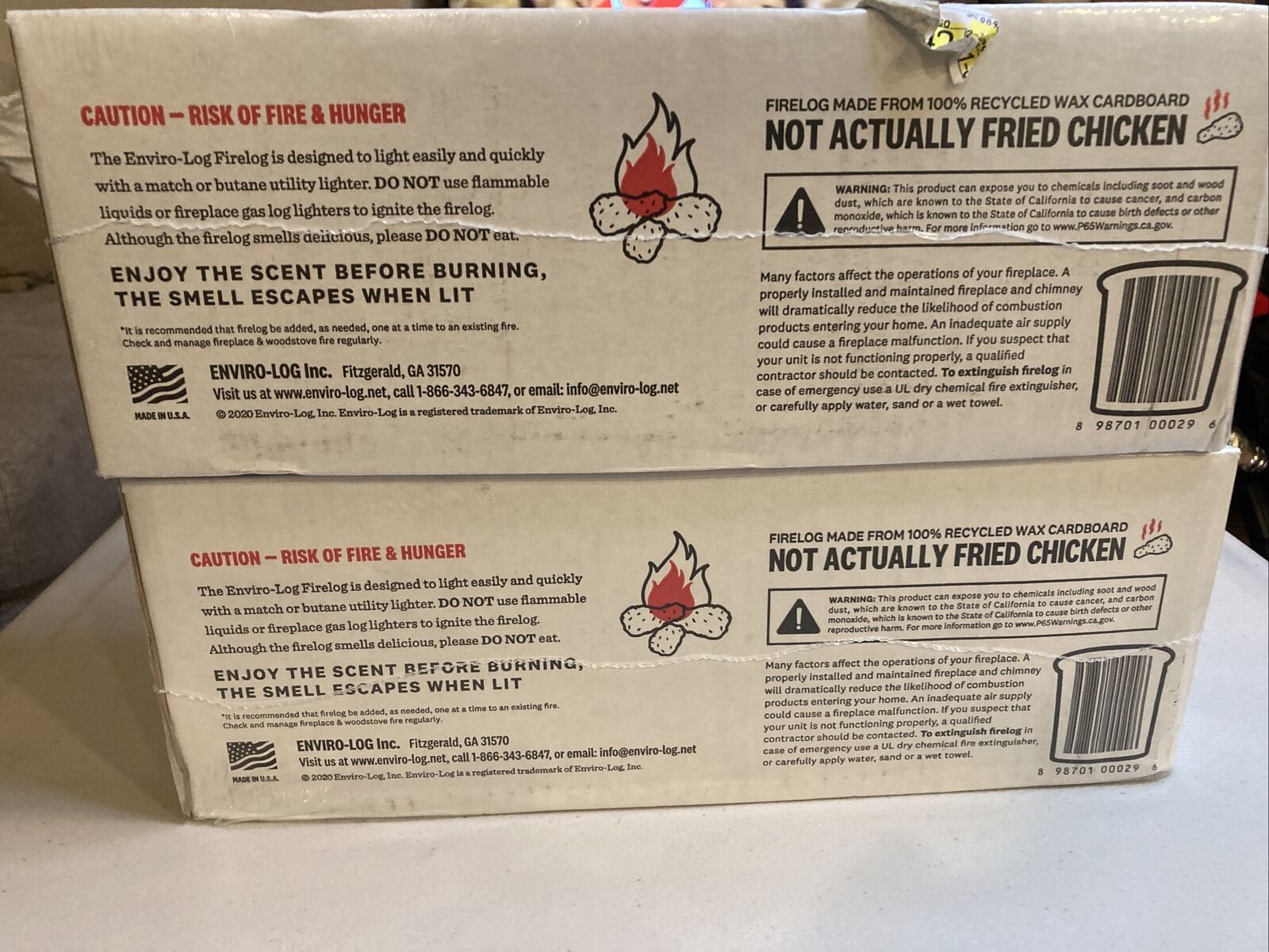 KFC Firelog with 11 Herbs and Spices (2-logs) - Fresh Stock Dated December 2025