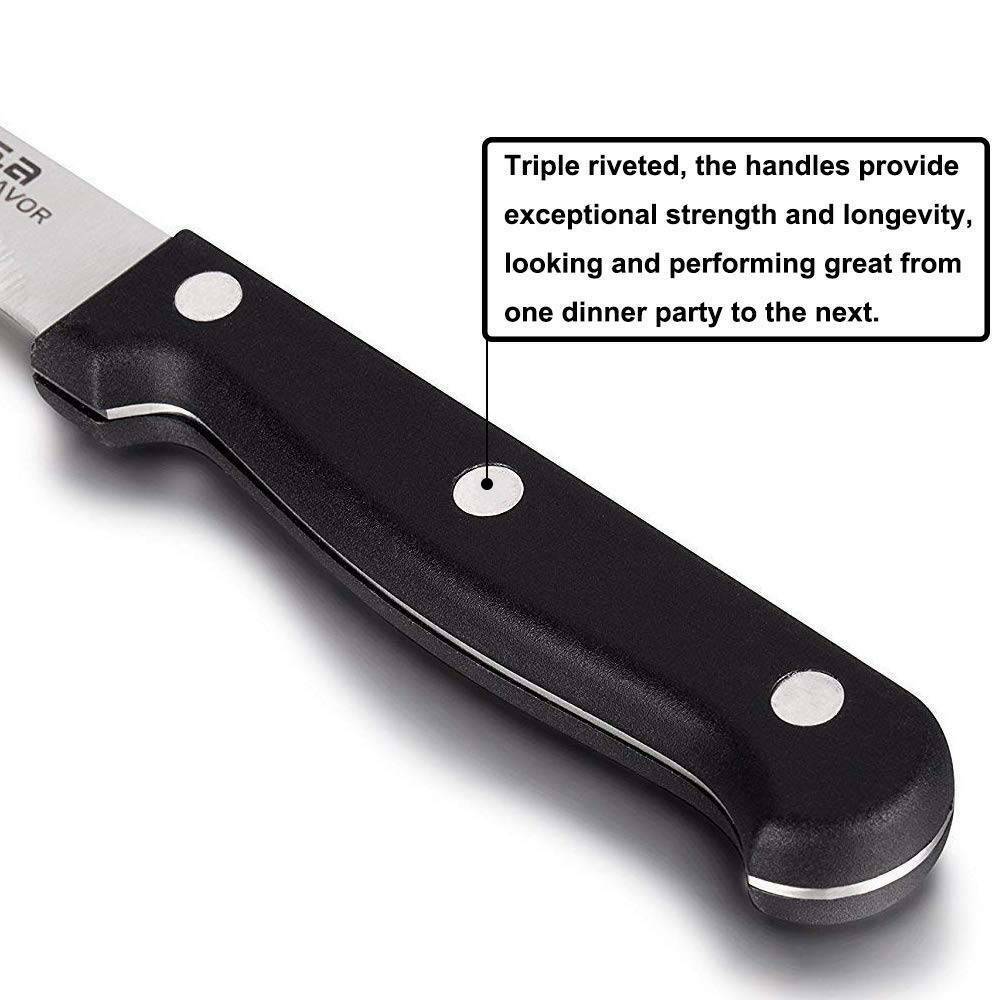 Stainless Steel Steak Knives Professional Set of 6 Sharp Chef Knife Kitchen Tool - Fresh Stock Dated January 2026