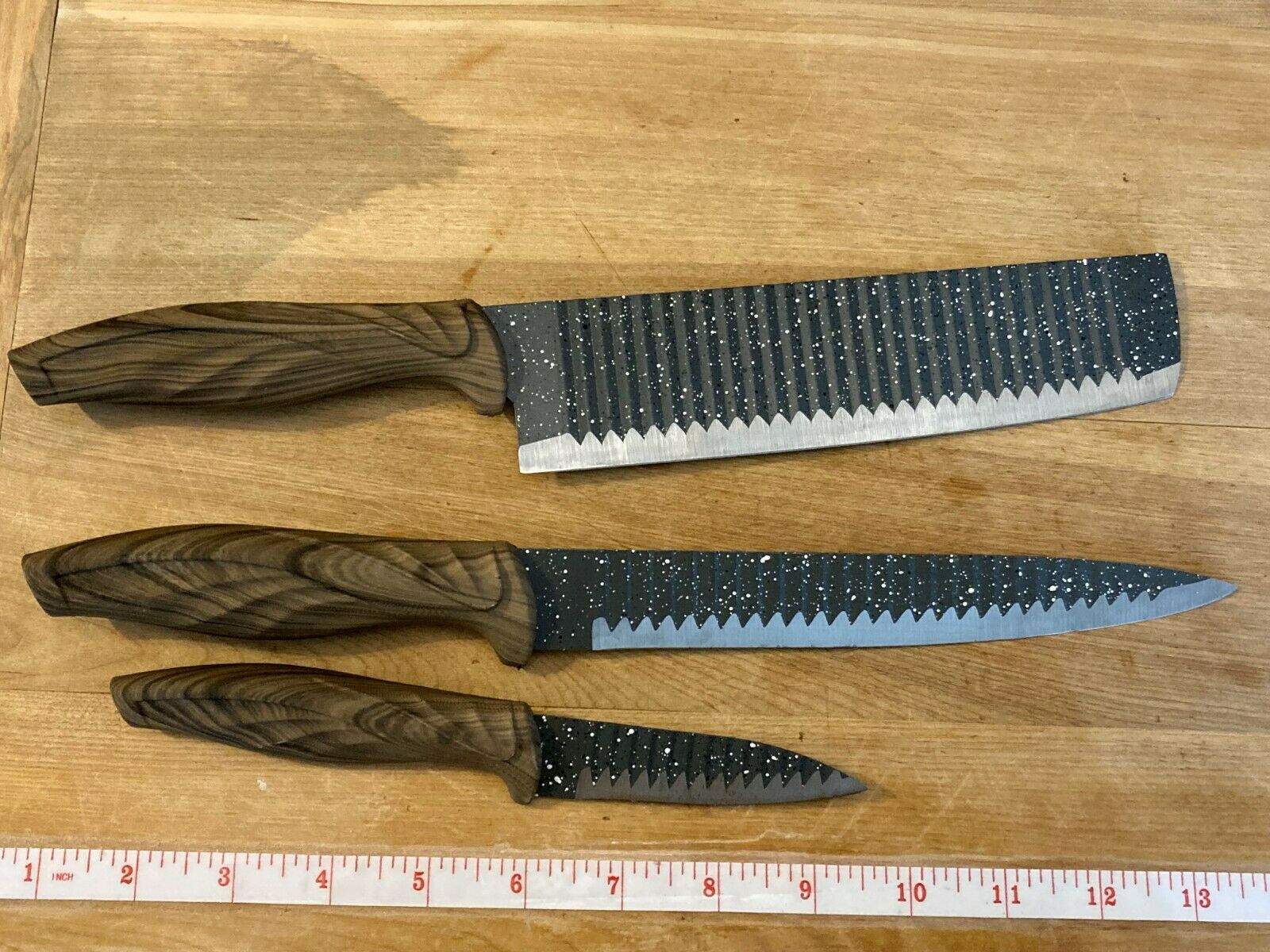 3 Topfann Professional Chef's Knives Unique Non-stick Coated 